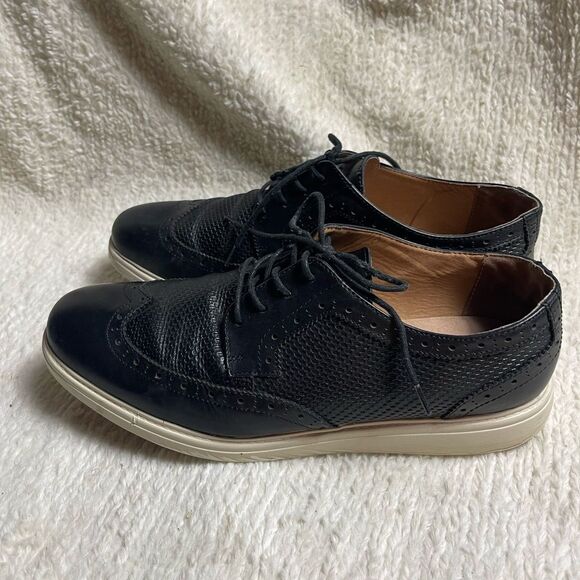 La Milano Palmer Men’s lace up leather wingtip black Oxford shoesSZ12 main image 8